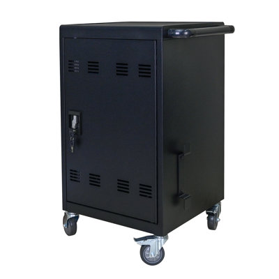30 chariots de charge en métal avec verrou et fonction de durabilité pour tablettes et ordinateurs portables, pouvant contenir 30 appareils