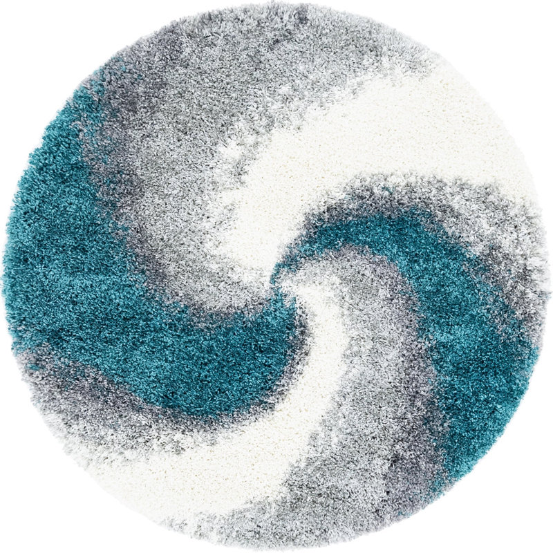 Dalpe Abstract Indoor Rug, Round 4'