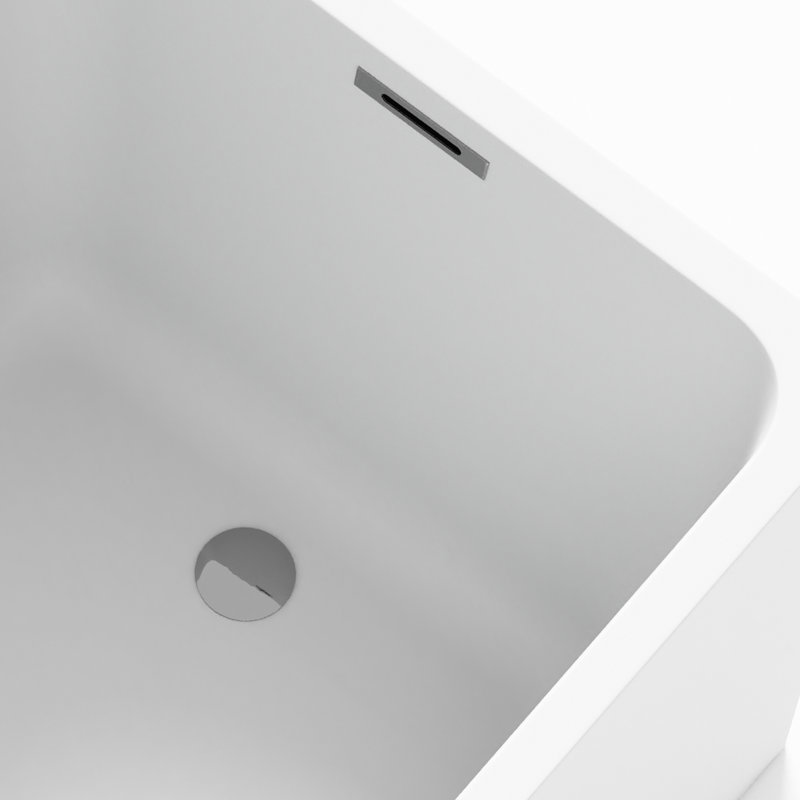 Glendale Casainc 43'' Rectangle Freestanding Soaking Acrylic Bathtub