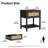 Wood Nightstand Mid-Century Modern End Table with Storage Drawer Rattan Bedside Table(Set of 2)