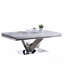 Table basse 1 pièce moderne en métal avec plateau rectangulaire en faux marbre 18 mm avec structure en V et structure en métal en acier inoxydable avec finition chromée de style glamour