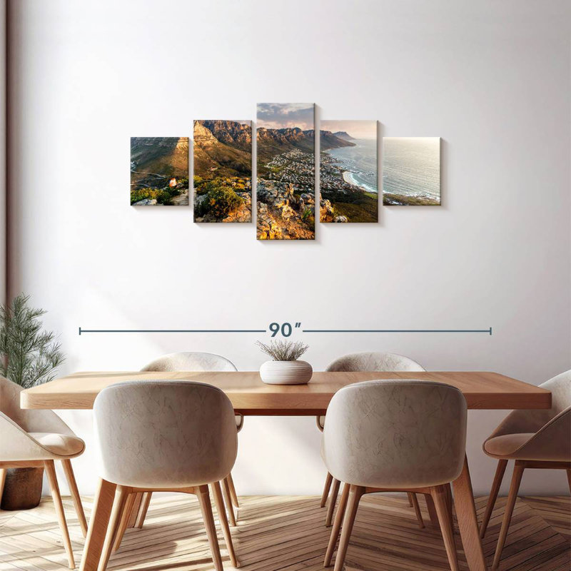 Beach By Table Mountain, 30" H x 68" W