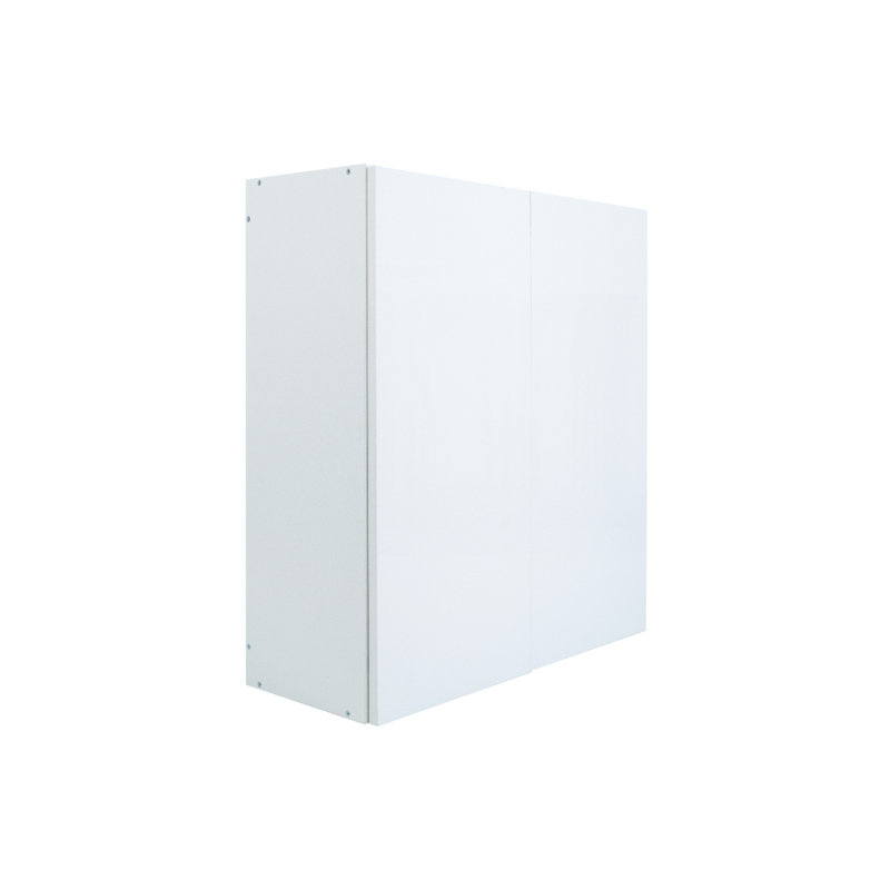 Armoire de cuisine murale à assemblage rapide à fermeture rapide, 2 portes, Blanc lustré