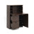 Desk Cabinet For Home Office Efficiency - With Storage Walnut Particle Board Small Spaces Drawer And Shelves Dorm Use Color