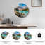 "Mountain Lake", horloge murale en verre-1747676251