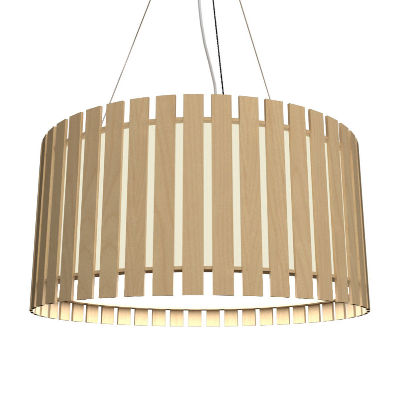3 - Light Chandelier, Maple, 8.58" H x 23.4" W x 23.4" D