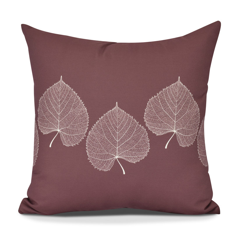 Housse de coussin d'extérieur carrée Goals, Gourds and Gatherings, H 20 po x l 20 po, Rouge brique