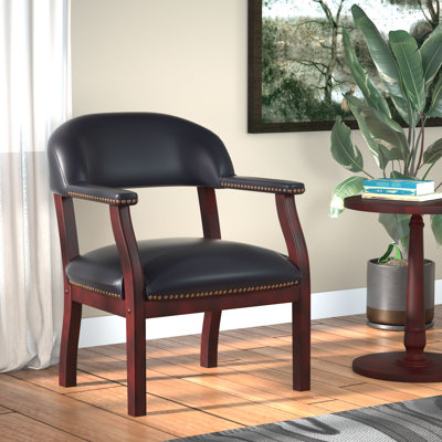 Vinyl and Fabric Reception Chair