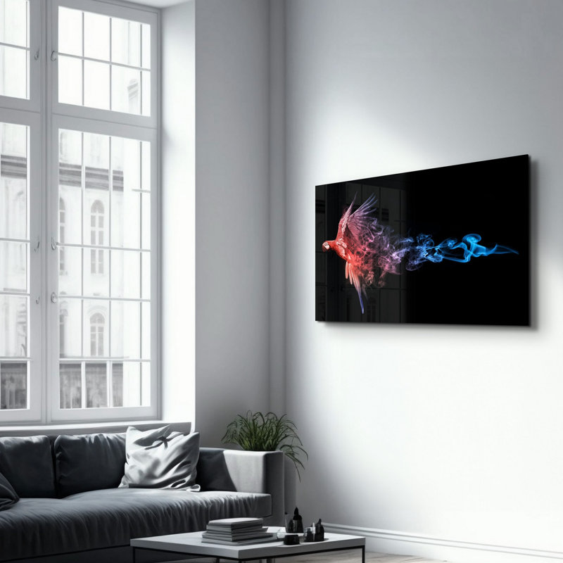 Élégante peinture murale en verre trempé de 13,8 po x 21,7 po | 100% verre trempé, épaisseur: 0,16 pouce | Imprimé UV pour des couleurs éclatantes | Parfait pour la décoration intérieure, le salon et les espaces de bureau