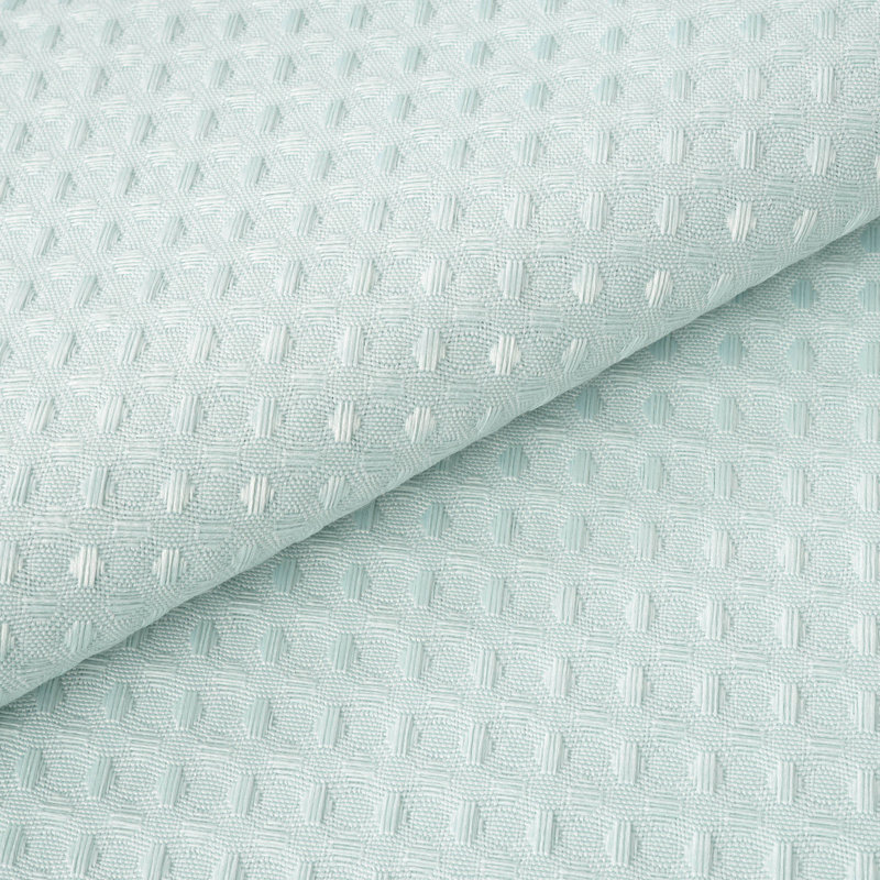 Rideau de douche Ramjani Waffle Weave, H 74 po x l 71 po, Bleu brumeux