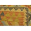 Tapis intérieur de la laine noué la orange/jaune 3 pi x 3 pi 5 po one-of-kind-main Lorain
