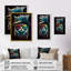Art mural sur toile Cool Cat avec lunettes de soleil et chapeau I-87340891-87340896