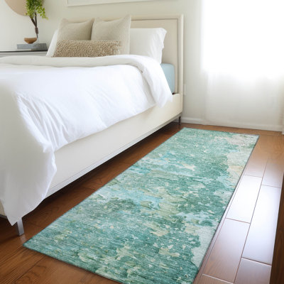 Tapis intérieur / extérieur vert Ellior 