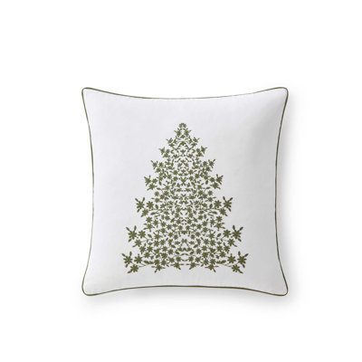 Martha Stewart Holiday Tree Green Throw Pillow