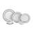 24 Piece Porcelain China Dinnerware Set - Service for 4
