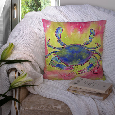 Crab Outdoor Throw Pillow