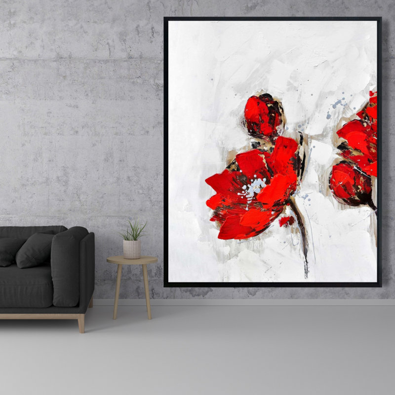 Poppy Flowers Print On Canvas