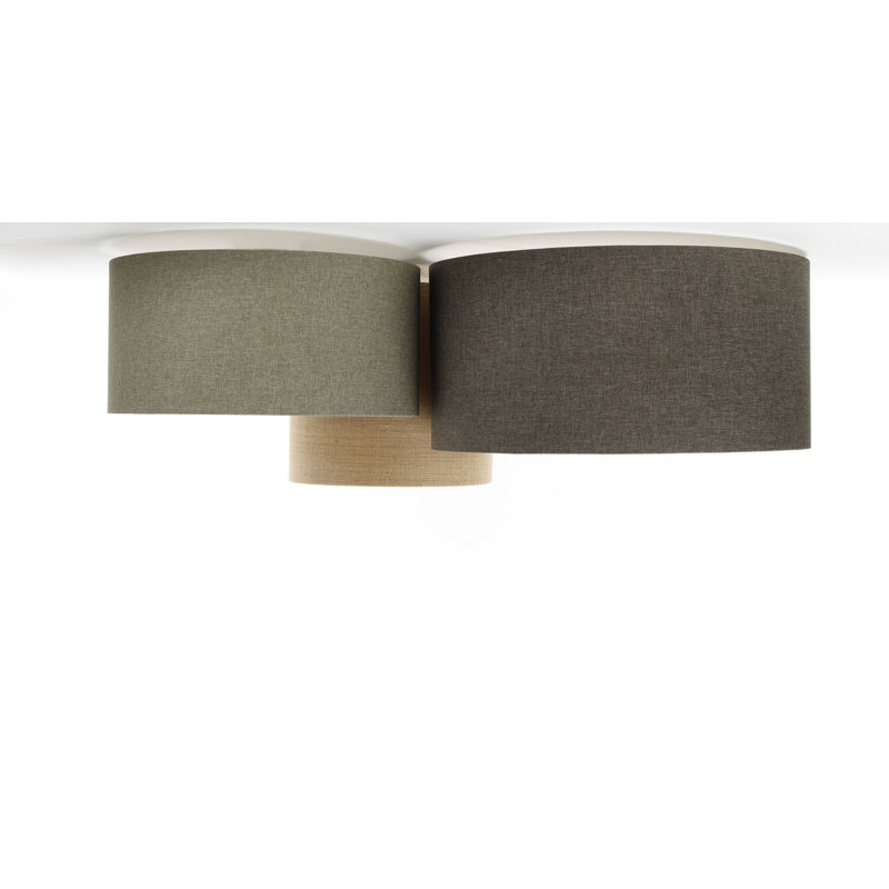 Avaughn Flush Mount, Light Brown/Grey/Black