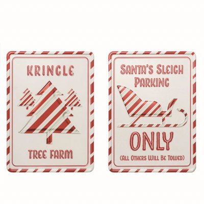  Ensemble de 2 décorations de Noël en métal