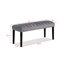 1pc gris noir banc salle à manger tissu de velours tissu d'ameublement de salle à manger meubles en bois