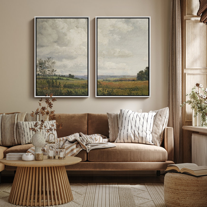 Framed Wall Art Vintage Antique Classic for Bedroom, 24" H x 16" W, White