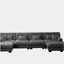 Canapé modulaire Free Combination, canapé en U pour le salon, canapé 4 places avec 2 repose-pieds, gris chenille-1224135683