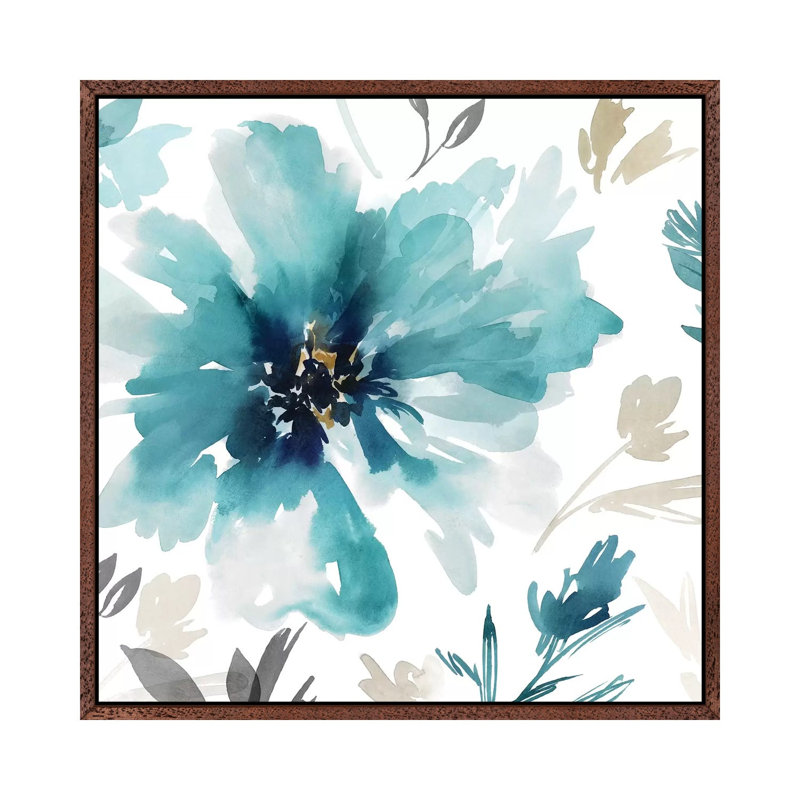 Finesse I by Isabelle Z - Painting on Canvas, 93.98 cm H x 93.98 cm W, Classic Brown Wood Framed
