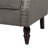 Enoks Traditional Upholstered Gray Faux Leather Armchair with Nailhead Trim-219326330