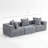 Modular 3-Seat Sectional Sofa, All-Foam Deep-Seat Couch-1141742908