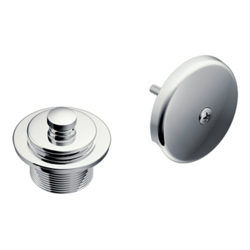 Moen Push-N-Lock Metal Tub and Shower Drain Kit, Polished Nickel