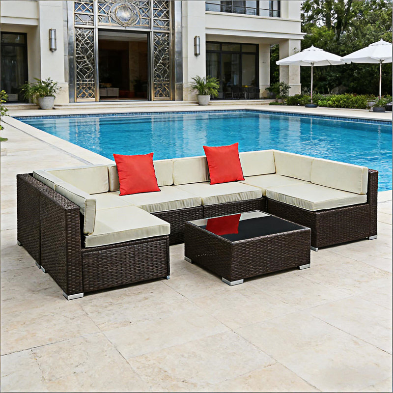 7-Piece Outdoor Sectional Sofa Set
