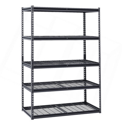 Tablettes de rangement Étagères de garage robustes réglables à 5 niveaux 3000 lb