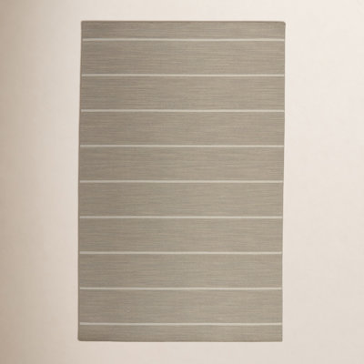 Creekmont Brown Light Gray Hand-Woven Wool Rug
