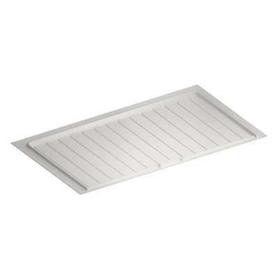 White Polymer Trim-to-Fit Drip Tray for 39" - 42" Sink Base Cabinets