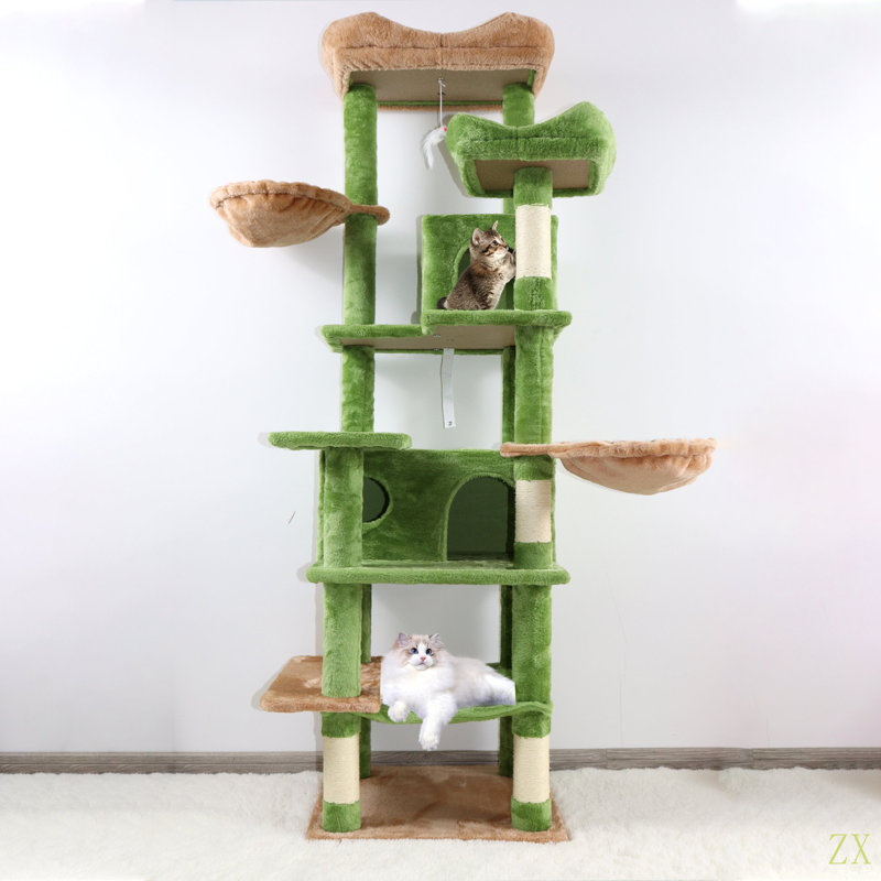 Arbre à chat 68 po, Vert