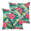 Tropical Flower Indoor-Outdoor Cushion, Multicolour