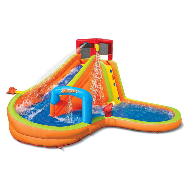 Colorful Inflatable Outdoor Adventure Water Park with Slide and Pool