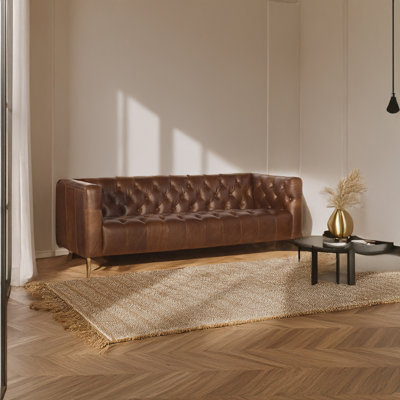 Kaeo 84'' Genuine Leather Sofa
