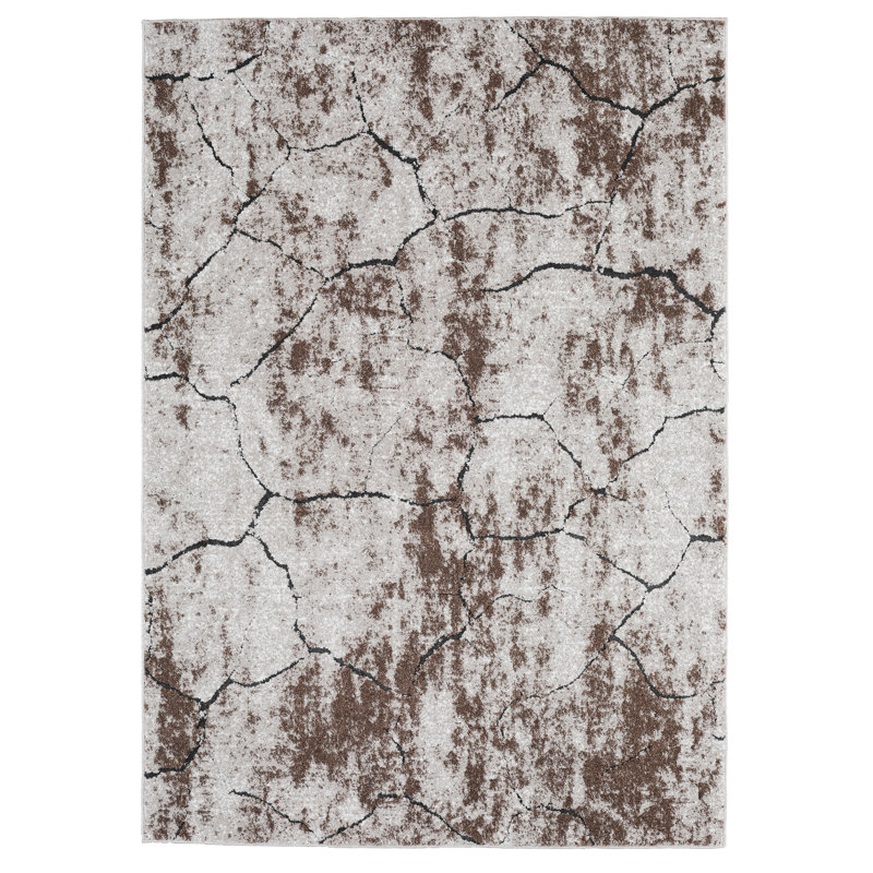 Tapis crème/brun Poche, Rectangle 8 pi 1 po x 10 pi 5 po