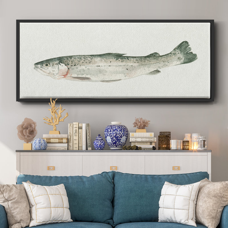 Fresh Catch IV- Framed Canvas, 20" H x 50" W