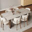 Table Mid-Century rectangulaire en bois et pierre-125054391-125054387