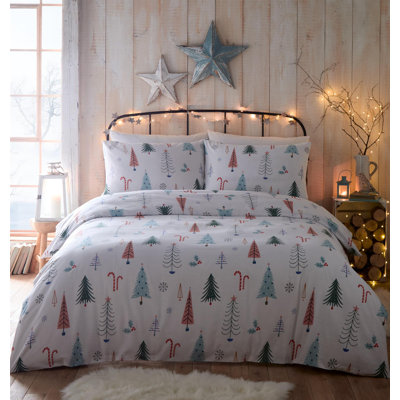 Alpine Forest Duvet Cover Set Cotton Duvet Cover Set with Pillowcases Included