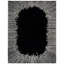 Tapis noir / ivoire en laine / coton touffeté à la main Jarie-1211447120