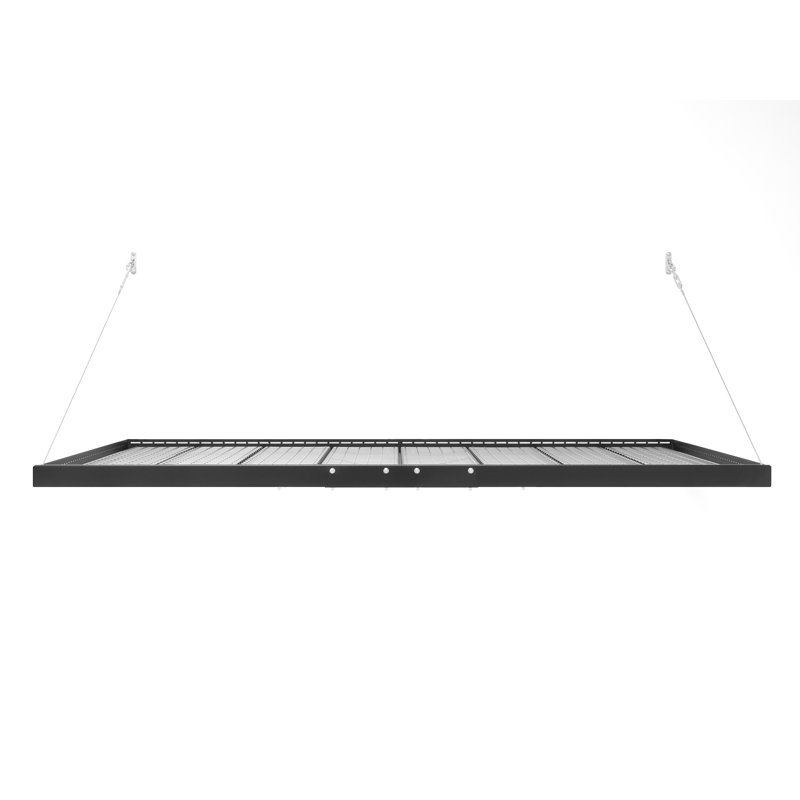 Pro Series 4 Ft. X 8 Ft. Garage Wall Mounted Steel Shelf 2.0, Black