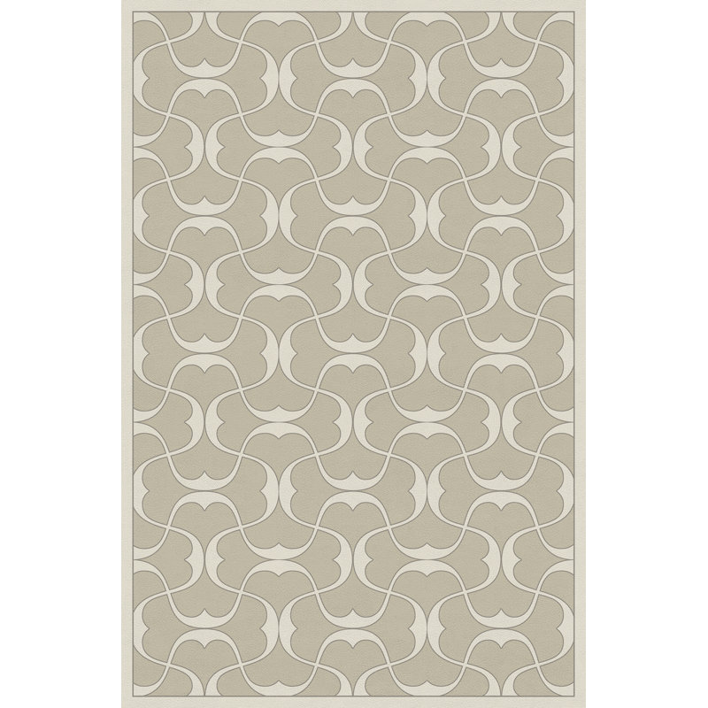 Aldo Vinyl Geometric Indoor Rug, Rectangle 1'9" x 2'8"