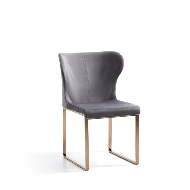 Rouen Velvet Solid Back Side Chair