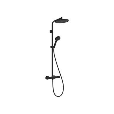 hansgrohe Activera S Showerpipe S 240 1-Jet, 2.5 GPM in Matte Black