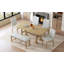 Farmhouse Extendable Dining Table Set With Removable Leaf, Upholstered Chairs, And Bench For Versatile Seating And Elegant Design