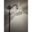 Lampe sur pied Jermyn Tiffany blanche de style baroque avec ampoule DEL lavande incluse col de cygne réglable l 20 po x P 12 po x H 63 po