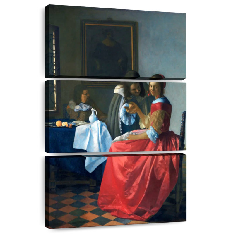 Leisha la fille avec un verre à vin 1658-1662, H 57 po x l 36 po